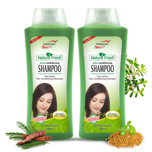 Nature Fresh Shampoo: Revitalizing Care for Soft, Refreshing Hair - Pack of 2