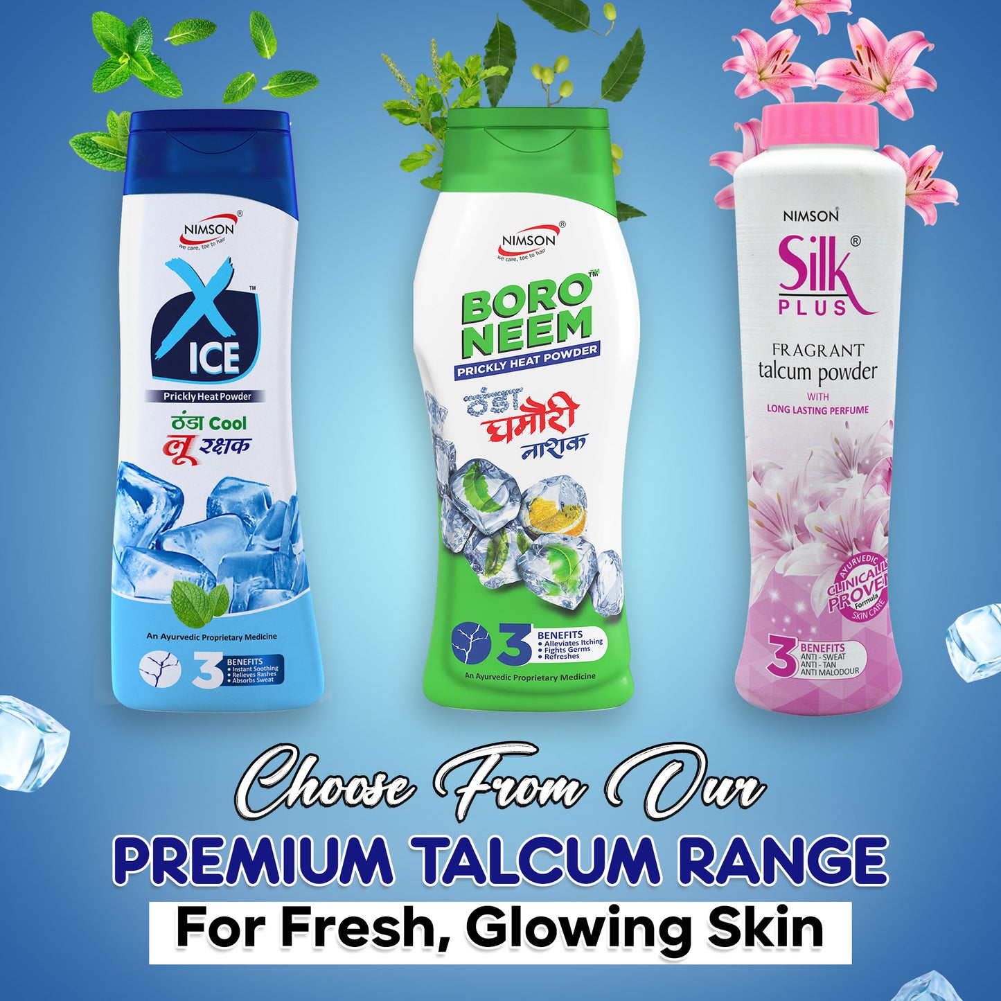 XICE Talcum Powder - Pack of 3