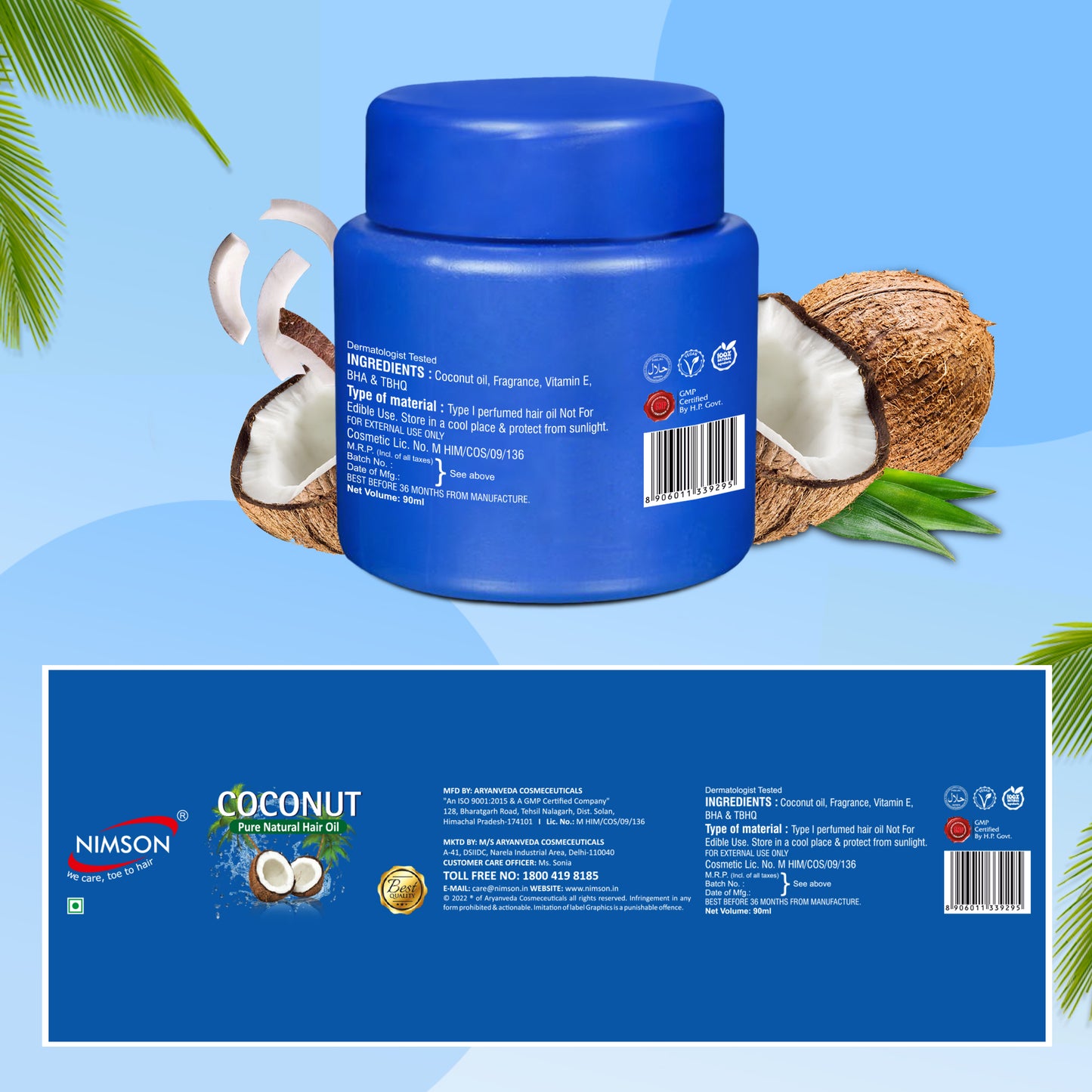 Coconut Hair Oil – Stimulates Growth, Nourishes Scalp & Strengthens Roots