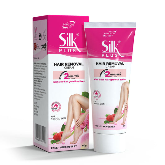 Silk Plus Rose - Strawberry Hair Removal Cream For Normal Skin