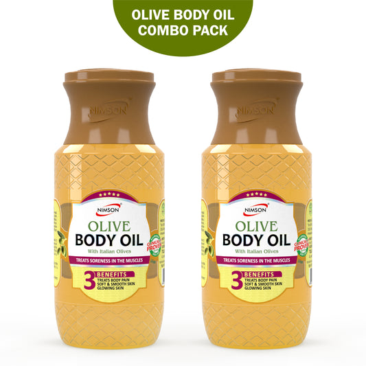 Body Olive Oil for Relieving Body Pain and Muscle Soreness - Pack of 2