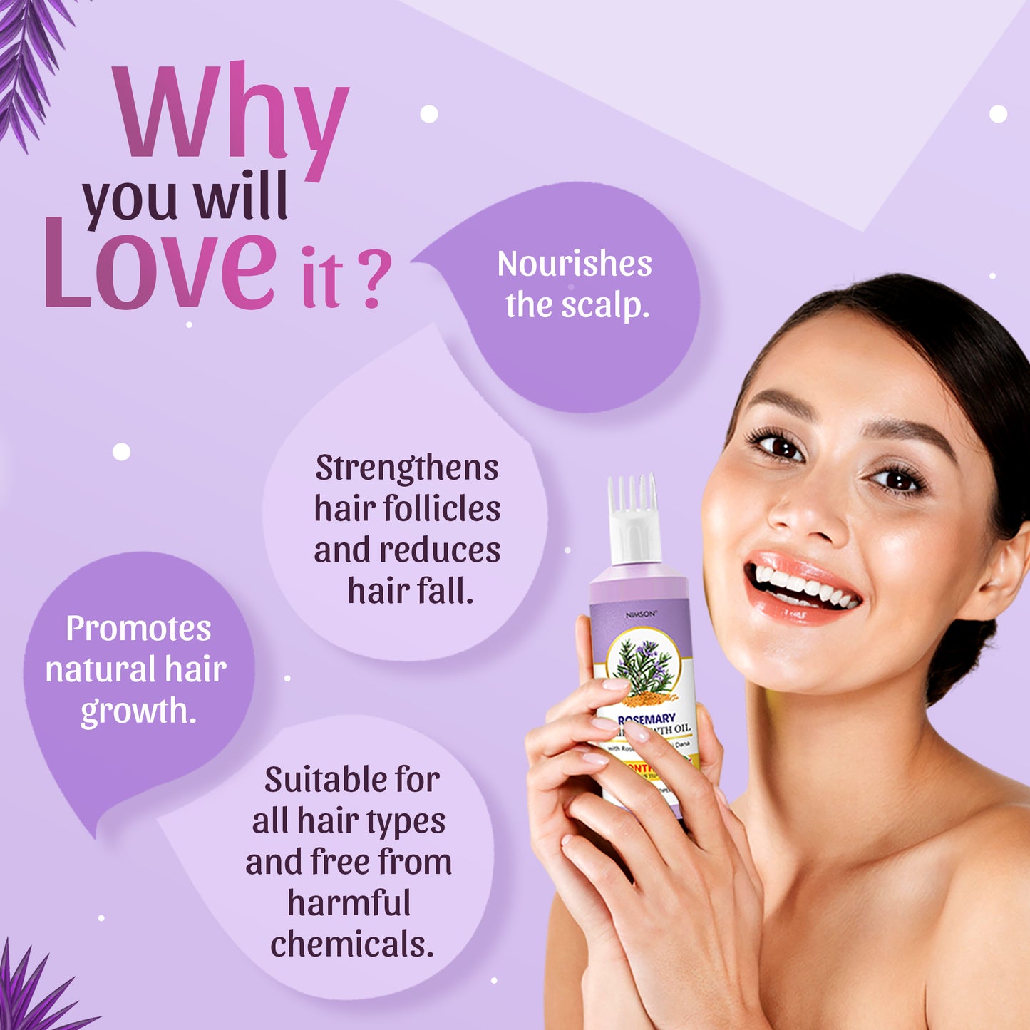 Rosemary Hair Oil, Shampoo & Hair Growth Spray