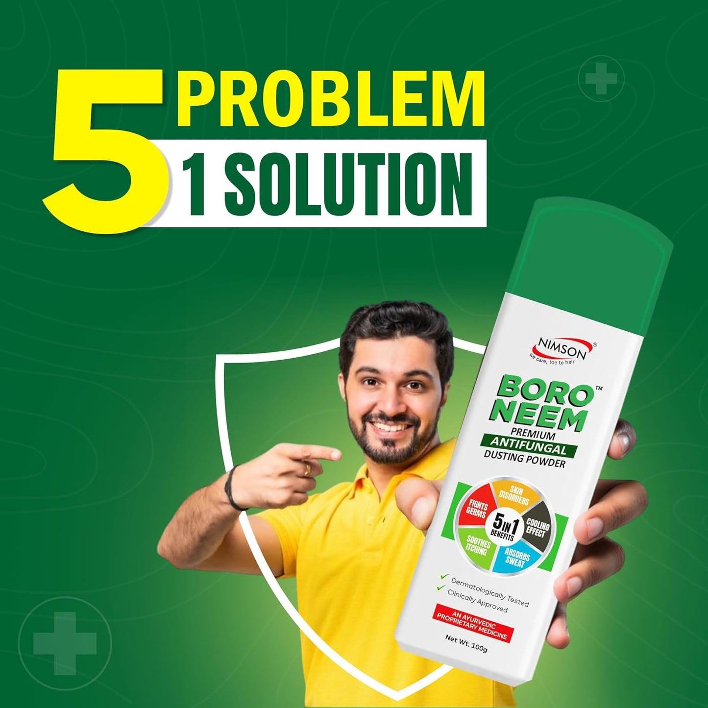Boro Neem Premium Anti Fungal Dusting Powder - Pack of 2