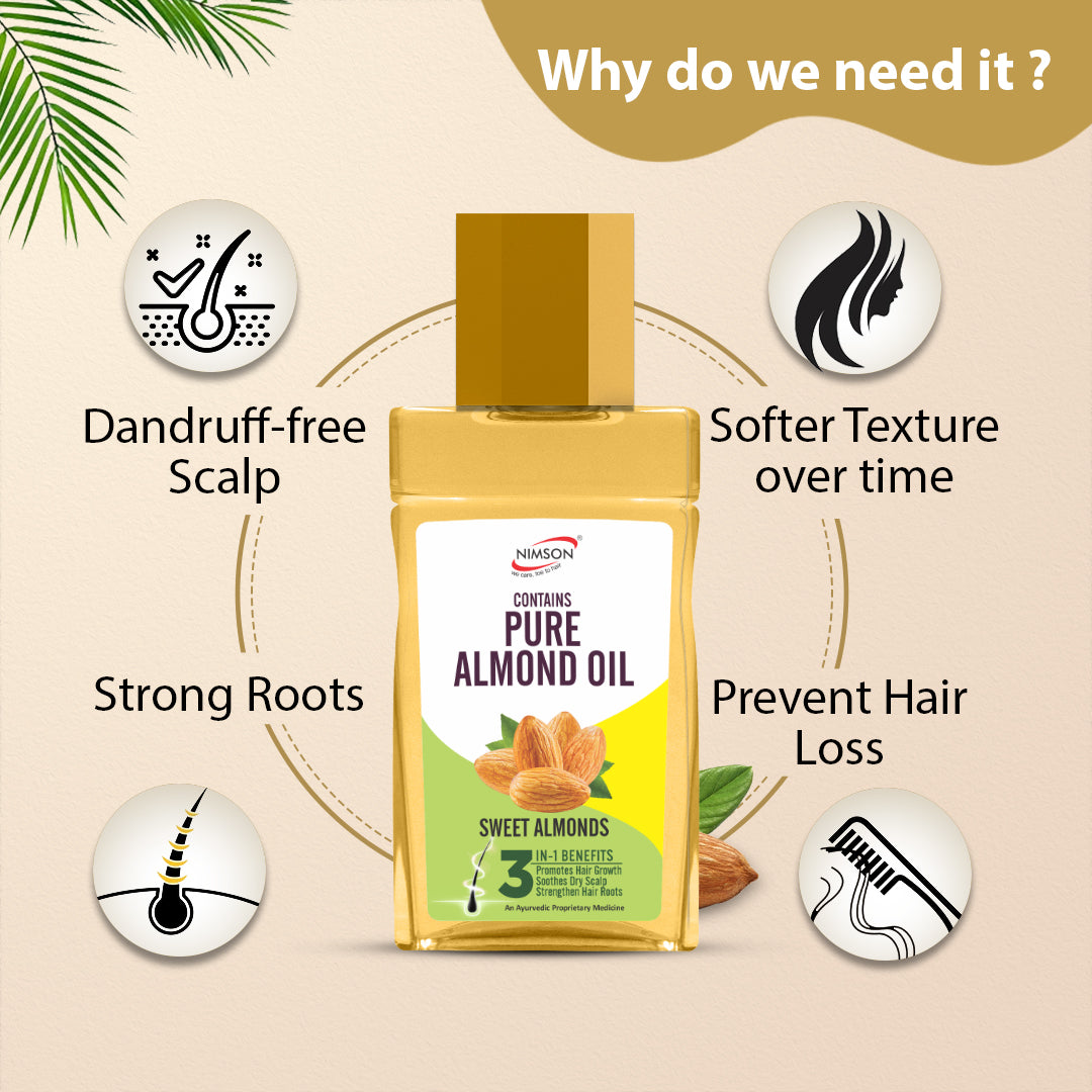 Almond Hair Oil – Nourishes & Strengthens Hair