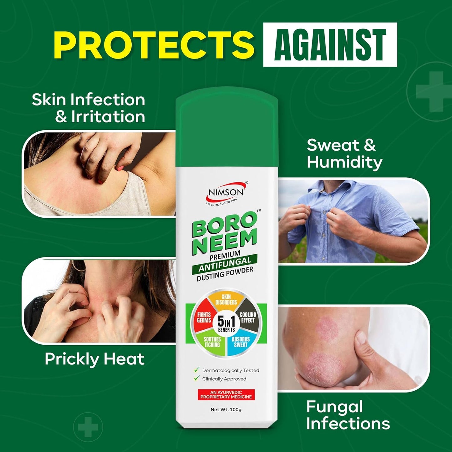 Boro Neem Premium Anti Fungal Dusting Powder - Pack of 2