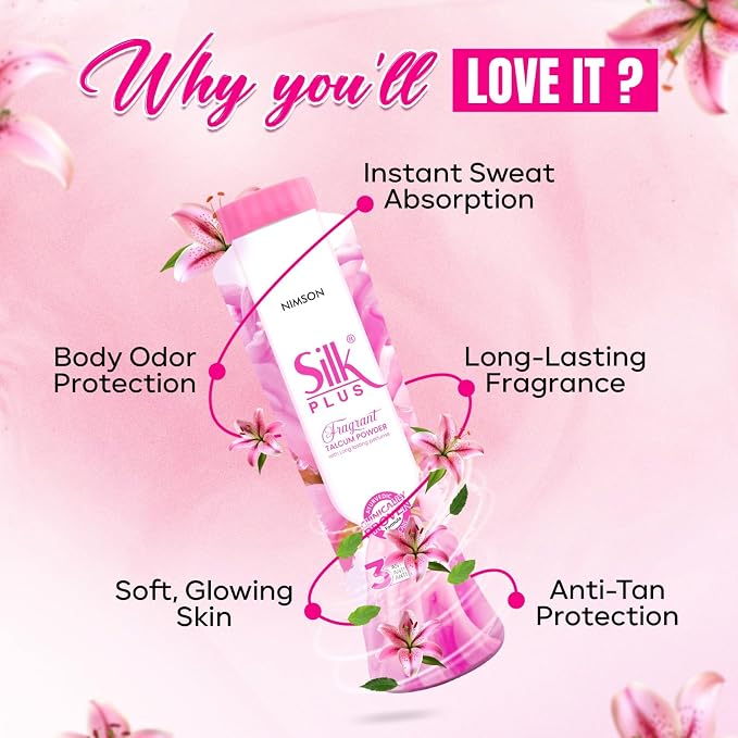 Silk Plus Talcum Powder