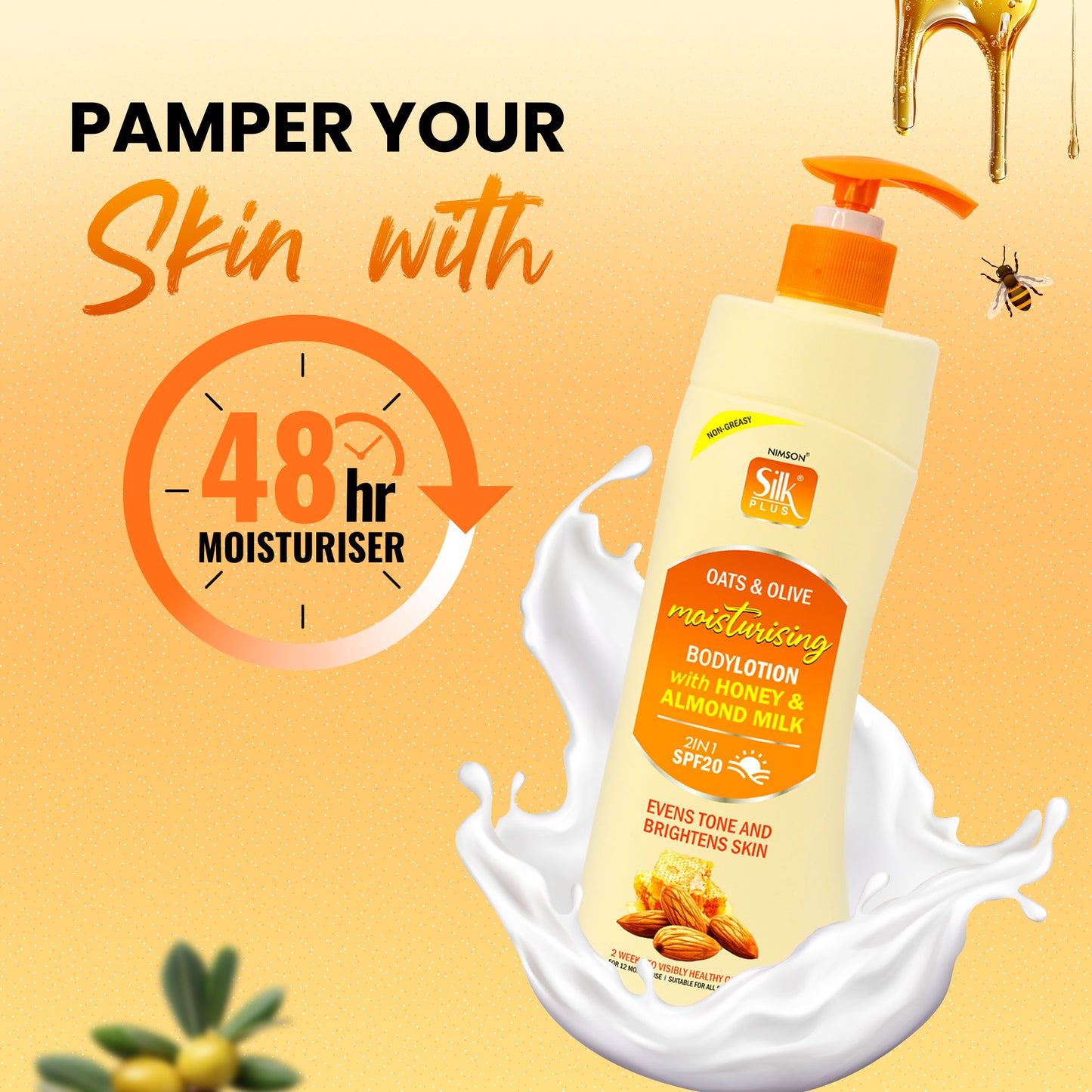Oats & Olive Moisturizing Body  Lotion 48 Hrs Moisturiser