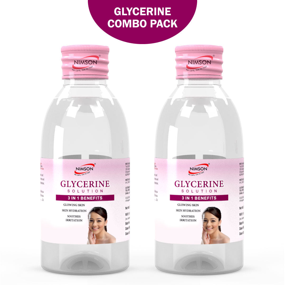 Glycerine Solution for Skin Hydration and Glowing Skin - Pack of 2