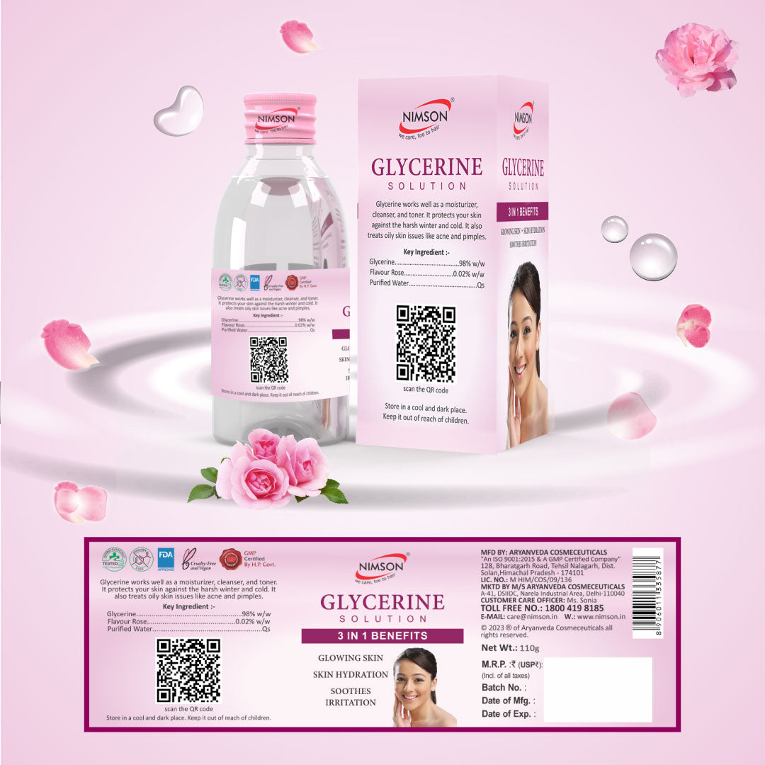 Glycerine Solution for Skin Hydration and Glowing Skin