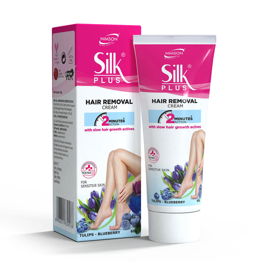 Silk Plus Tulip- Blueberry Hair Removal Cream For Sensitive Skin