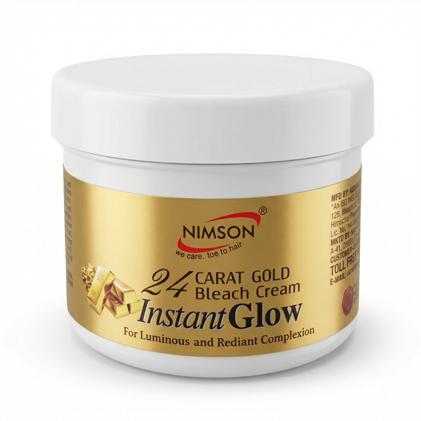 Nimson 24 Carat Gold Bleach Cream – Instant Glow, Radiant Complexion